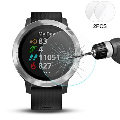 2 PC's ENKAY Hat-Prins voor Garmin vivoactive 3 Smart Watch 0.2mm 9H oppervlakte hardheid 2.15D explosieveilige getemperd glas scherm Film