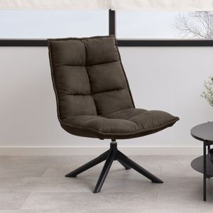 Bendt Fauteuil Loua Velvet - Antraciet