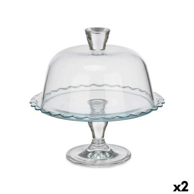 Taartplateau Pasabahce Transparant Glas 26 x 26 x 26 cm (2 Stuks)