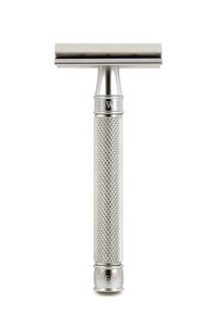 Edwin Jagger 3ONE6 double edge safety razor Knurled RVS