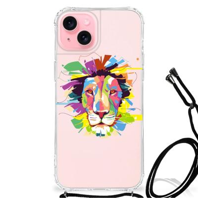 iPhone 15 Plus Stevig | Bumper Hoesje | Lion Color
