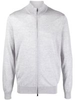 Zegna pull zippé à manches longues - Gris