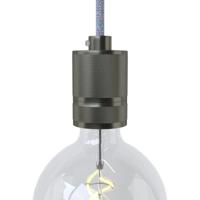 Fitting lamp design E27 donker gun metal gefreesd design Fitting lamp design E27 donker gun metal gefreesd design