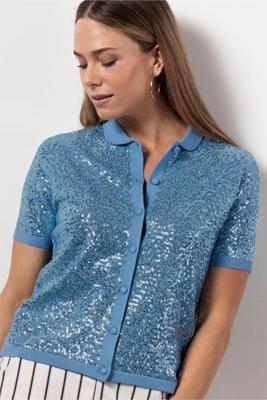 Studio Anneloes Petra Pullover 12937 Trui Korte Mouw 6000 Mid Blue