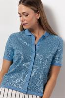 Studio Anneloes Petra Pullover 12937 Trui Korte Mouw 6000 Mid Blue