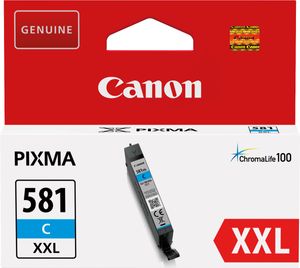 Canon inktcartridge CLI-581C XXL, 282 foto's, OEM 1995C001, cyaan