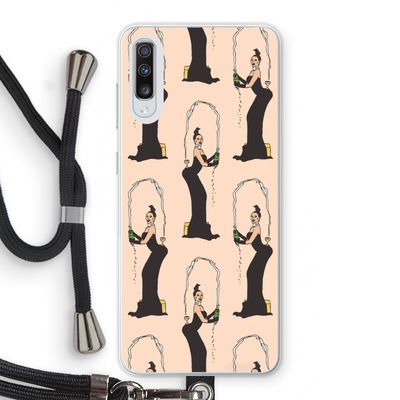 Pop Some Kim: Samsung Galaxy A70 Transparant Hoesje met koord