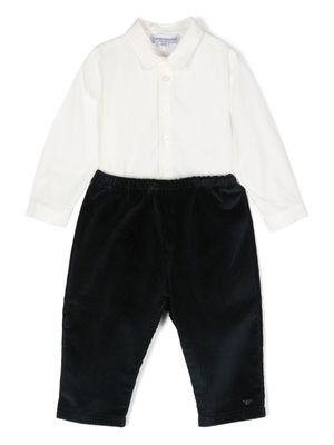 Emporio Armani Kids ensemble haut-pantalon à taille élastiquée - Bleu
