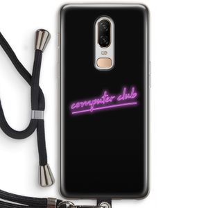 Vice Black: OnePlus 6 Transparant Hoesje met koord