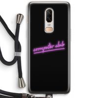 Vice Black: OnePlus 6 Transparant Hoesje met koord