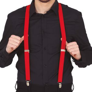 Carnaval verkleed bretels - rood - volwassenen - verkleed accessoires