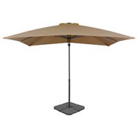 VidaXL Parasol met draagbare voet taupe