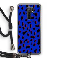 Blue Leopard: Xiaomi Redmi 9 Transparant Hoesje met koord