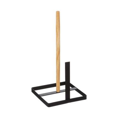 Houder voor keukenpapier Secret de Gourmet Zwart 15 x 15 x 30 cm Hout
