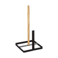 Houder voor keukenpapier Secret de Gourmet Zwart 15 x 15 x 30 cm Hout