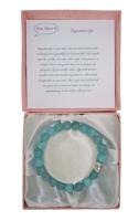 Halfedelstenen Armband in Geschenkdoos Aquamarijn