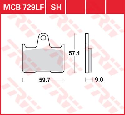 TRW Remblokken, en remschoenen voor de moto, MCB729 Allround organisch