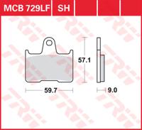 TRW Remblokken, en remschoenen voor de moto, MCB729 Allround organisch