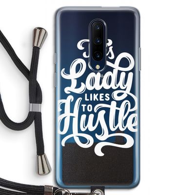 Hustle Lady: OnePlus 7 Pro Transparant Hoesje met koord