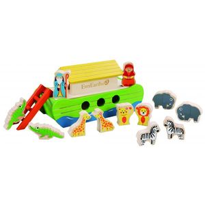 Everearth speelset Noah's Ark 20 x 10 cm hout 15 delig