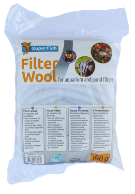 Superfish Filterwatten 100 gram wit (fijn) Superfish Filterwatten 100 gram wit (fijn)