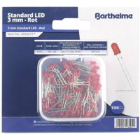 Barthelme LED-assortiment Rood Rond 3 mm 600 mcd 30 ° 20 mA 2 V