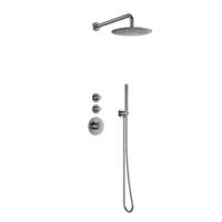 Doucheset Inbouw Deluxe Sanilux Giles Met Box Thermostaat Douchekop 25 cm Rond Gunmetal Sanilux