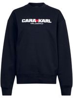 Karl Lagerfeld x Cara Delevingne sweat à logo imprimé - Noir