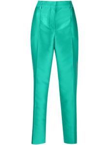 Alberta Ferretti pantalon droit à fini satiné - Vert