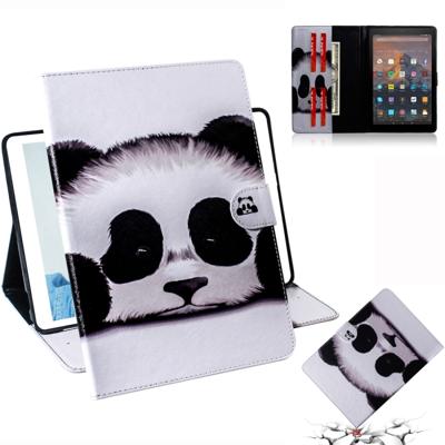 Panda patroon horizontale Flip lederen case voor Amazon Kindle Fire HD 10 2015/2017 met houder & Card slot & portemonnee