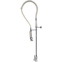 Keukenkraan Tres Top | Opbouw | 360° Draaibaar | Uitrekbare sproeier | Mengkraan | 1-hendel | Rond | Wit glans