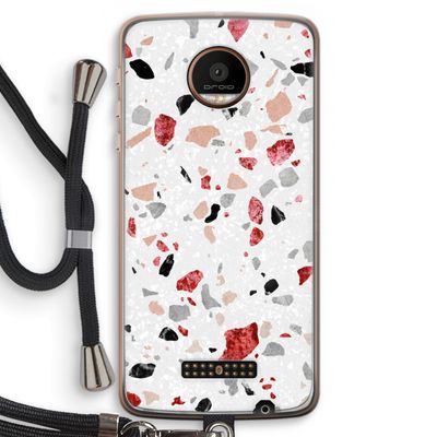Terrazzo N°12: Motorola Moto Z Force Transparant Hoesje met koord