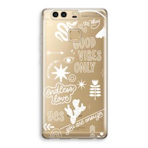 Good vibes: Huawei P9 Transparant Hoesje