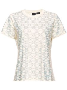 PINKO t-shirt en coton à appliqué Love Birds - Blanc