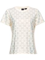 PINKO t-shirt en coton à appliqué Love Birds - Blanc