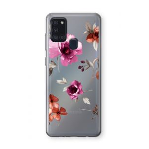Geschilderde bloemen: Samsung Galaxy A21s Transparant Hoesje