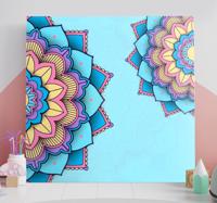 Canvas schilderij mandala Twee kleurrijke mandala-patronen