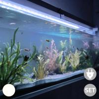 1,5 t/m 2 meter helder wit complete set aquarium led strip