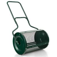68 cm Lange Compostverspreider Verbeterde Vergrendelingen aan de Zijkant U-Vormige Handgreep voor Potgrond Kunstmest Mest Groen