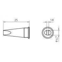 Weller LHT-D Soldeerpunt Platte vorm Grootte soldeerpunt 4.7 mm Inhoud: 1 stuk(s)