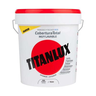 Kunststofverf Titan 06t100005 Plafond Muur Wasbaar Wit Mat 4 L