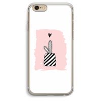 Zwart-wit cactus: iPhone 6 Plus / 6S Plus Transparant Hoesje