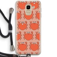 Krab: Samsung Galaxy J6 (2018) Transparant Hoesje met koord