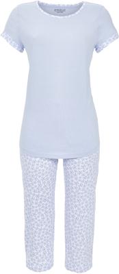 Katoenen pyjama blauwe bloemen