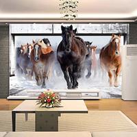 Cool wallpapers muurschildering paarden behang muursticker bekleding print lijm vereist 3D-effect canvas woondecoratie Lightinthebox