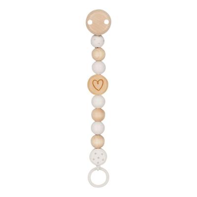 Goki houten fopspeenketting hart