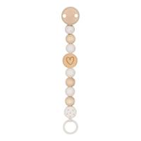 Goki houten fopspeenketting hart