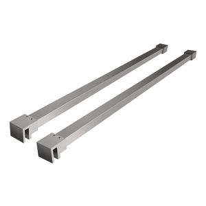 Stabilisatiestang set Wiesbaden Slim | 120 cm | Set van 2 | T.b.v. vrijstaande inloopdouche | Geborsteld staal