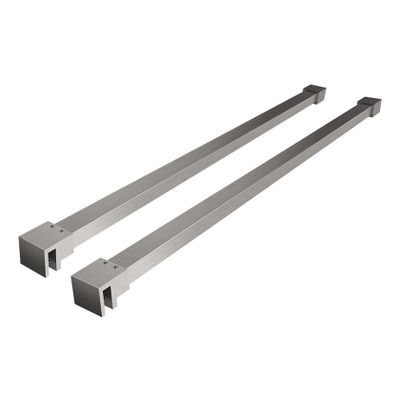 Stabilisatiestang set Wiesbaden Slim | 120 cm | Set van 2 | T.b.v. vrijstaande inloopdouche | Geborsteld staal