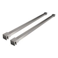 Stabilisatiestang set Wiesbaden Slim | 120 cm | Set van 2 | T.b.v. vrijstaande inloopdouche | Geborsteld staal